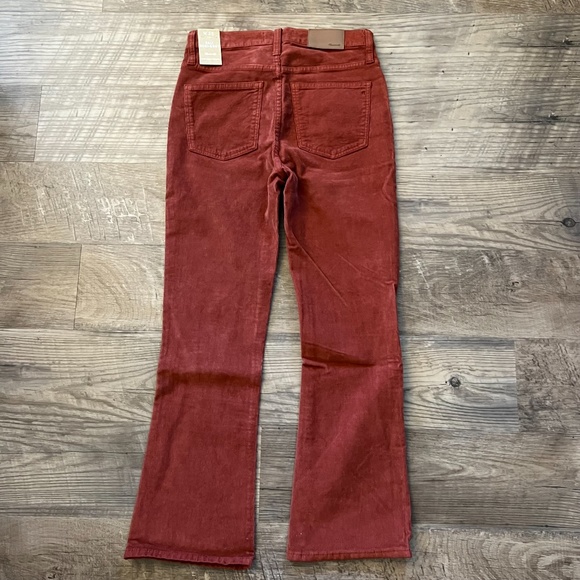 Madewell Cali Demi-Boot Jeans Corduroy Button-Fly High Rise Size 25 M0602 Rust - Picture 5 of 13
